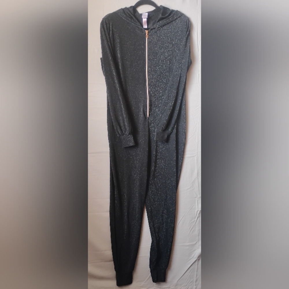 Savage Fenty Black Glitter Jumpsuit Size Medium